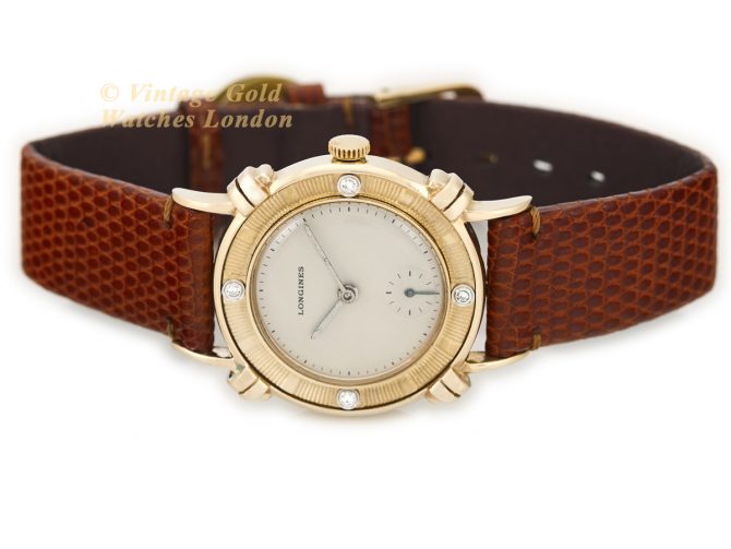 Ladies Longines Cal.22L 14ct 1953 Diamond Stud Bezel (7)