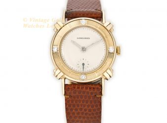 Ladies Longines Cal.22L 14ct 1953 Diamond Stud Bezel