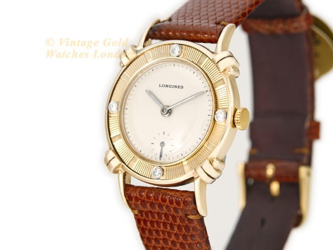 Ladies Longines Cal.22L 14ct 1953 Diamond Stud Bezel (5)