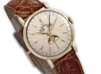 Omega Triple Date Moonphase Model Ref.2473 14ct 1951 - hover
