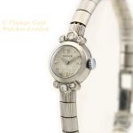 Ladies Rolex 18ct White Gold & Diamond c1948 mobile navigation (5)