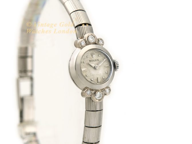 Ladies Rolex 18ct White Gold & Diamond c1948 (3)