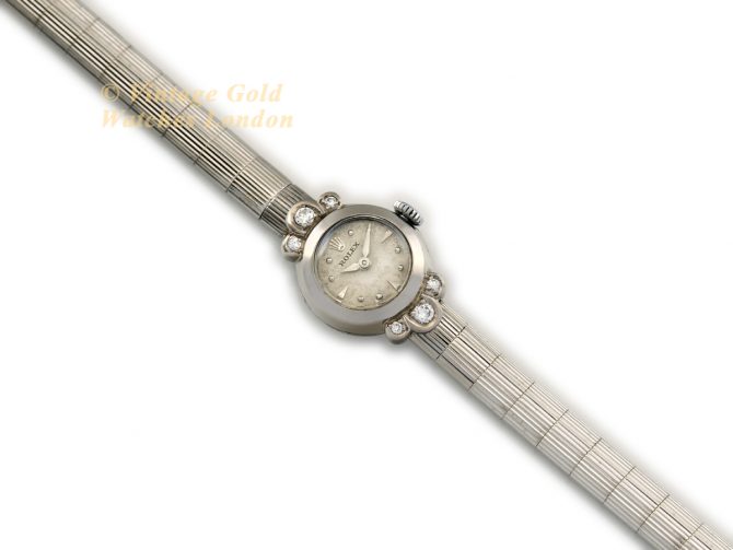 Ladies Rolex 18ct White Gold & Diamond c1948 (8)