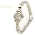 Ladies Rolex 18ct White Gold & Diamond c1948 mobile navigation (6)