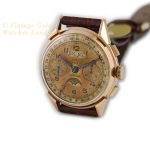 Landeron, Triple Date Moonphase Chronograph Cal.186 18ct Pink Gold c1950 mobile navigation (6)