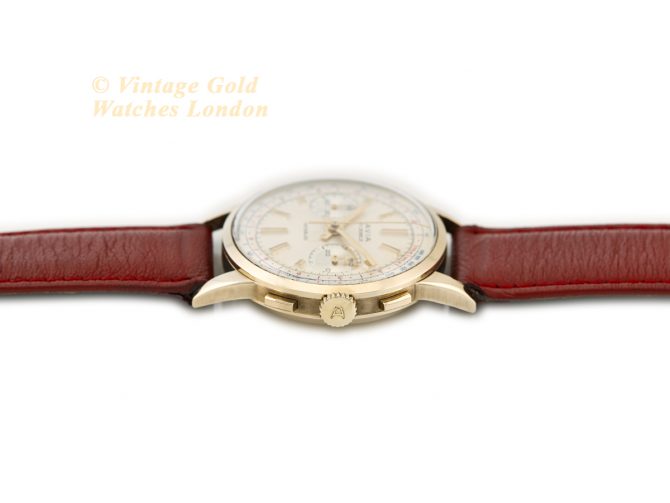 Avia, Chronograph Cal.149 9ct 1959 – Original Dial – Museum Condition (9)