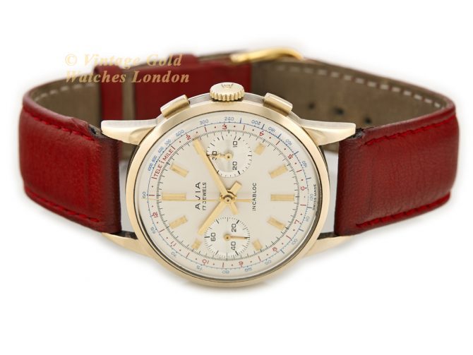 Avia, Chronograph Cal.149 9ct 1959 – Original Dial – Museum Condition (7)