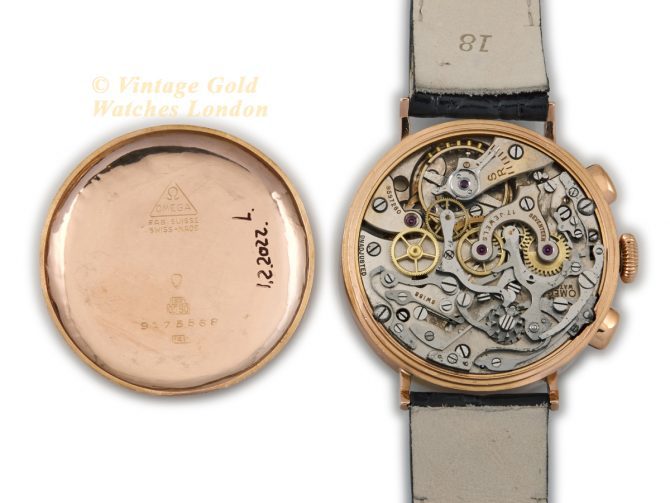 Omega Chronograph Cal.33.3 18ct Pink Gold 1939 (12)