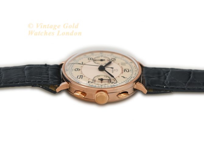 Omega Chronograph Cal.33.3 18ct Pink Gold 1939 (10)