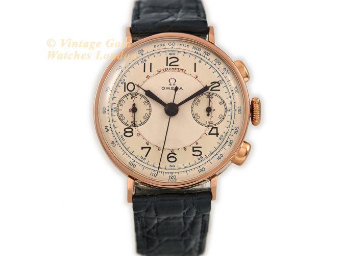Omega Chronograph Cal.33.3 18ct Pink Gold 1939 (4)