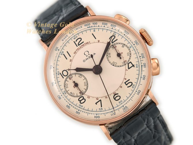 Omega Chronograph Cal.33.3 18ct Pink Gold 1939 (1)