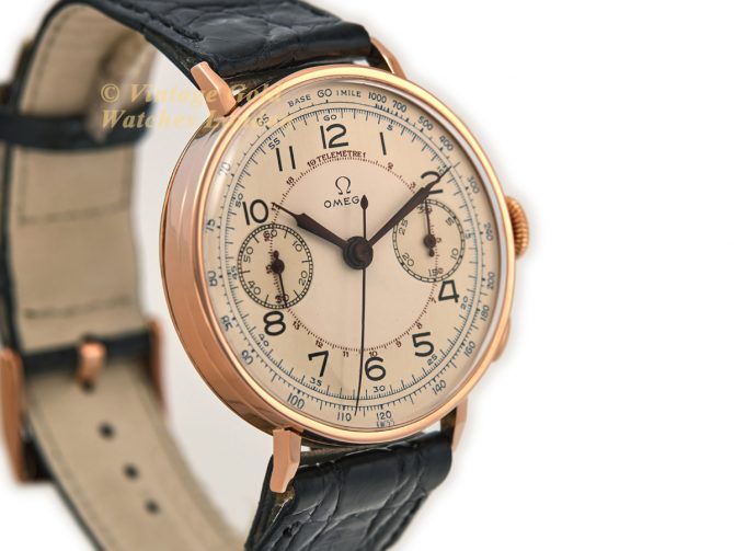 Omega Chronograph Cal.33.3 18ct Pink Gold 1939 (3)