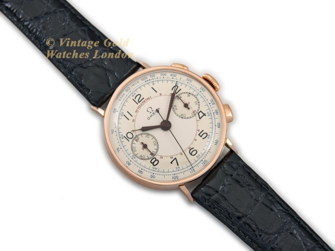 Omega Chronograph Cal.33.3 18ct Pink Gold 1939 (8)