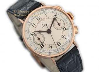 Omega Chronograph Cal.33.3 18ct Pink Gold 1939 - hover