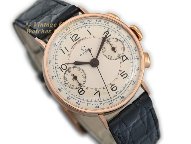 Omega Chronograph Cal.33.3 18ct Pink Gold 1939 (2)