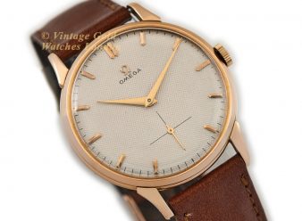 OM1537 Omega Sub Dial Waffle 18ct Pink Gold 9 WM