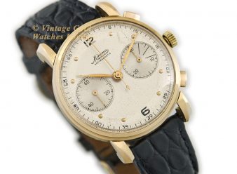 Minerva Chronograph Cal.13-20 CH 18ct c1950 - hover