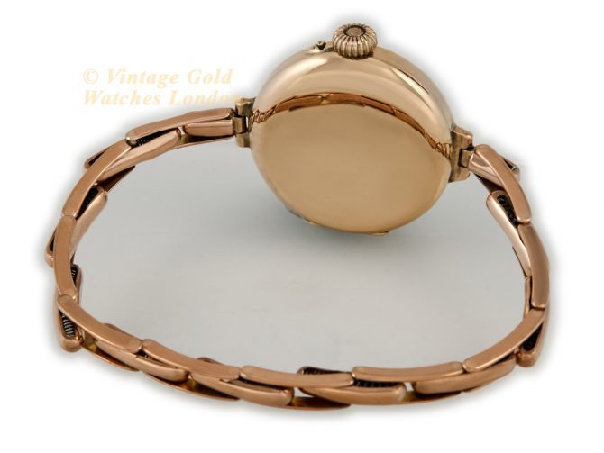 Ladies Rolex Diamond Bezel 9ct Pink Gold 1918 (11)