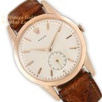 Rolex Precision Model Ref.8405 18ct Pink Gold c1952 mobile navigation (1)