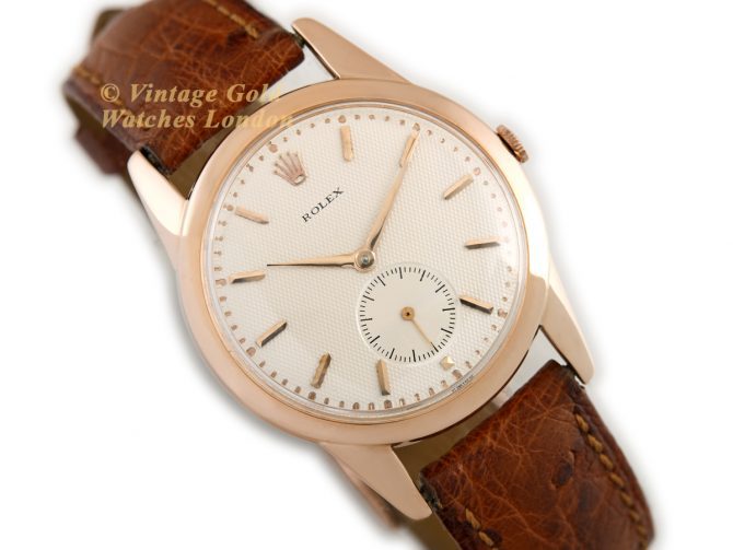 Rolex Precision Model Ref.8405 18ct Pink Gold c1952 (2)