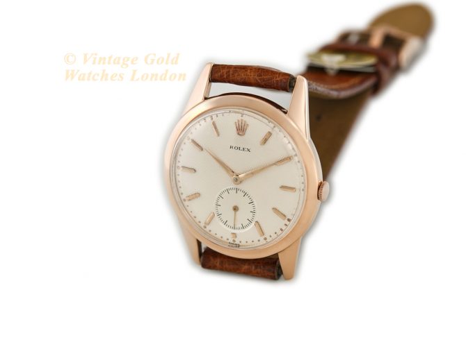 Rolex Precision Model Ref.8405 18ct Pink Gold c1952 (6)