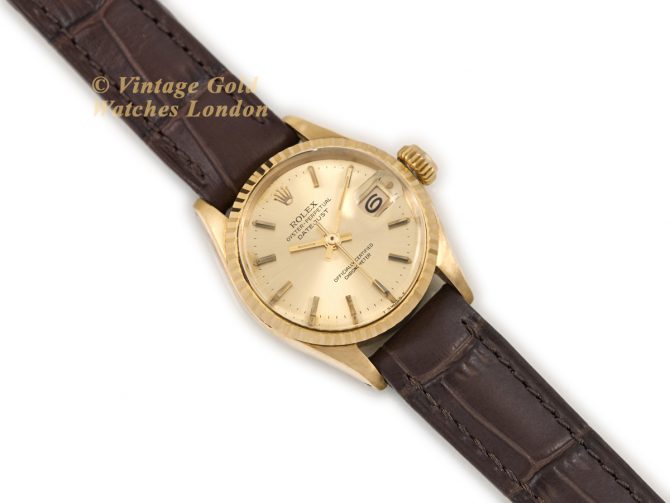 Ladies Rolex Oyster Perpetual Datejust Model Ref.6517 18ct 1966 with Papers (8)