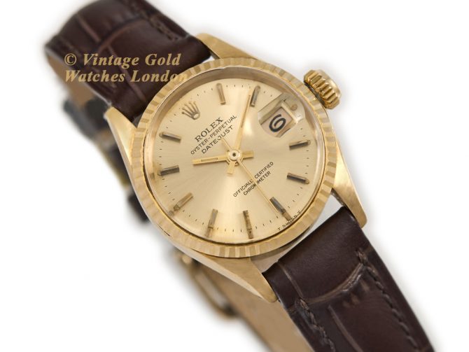 Ladies Rolex Oyster Perpetual Datejust Model Ref.6517 18ct 1966 with Papers (2)