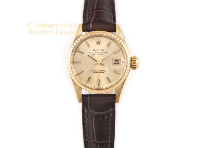 Ladies Rolex Oyster Perpetual Datejust Model Ref.6517 18ct 1966 with Papers (4)