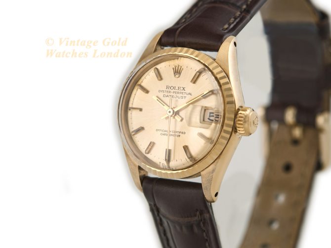 Ladies Rolex Oyster Perpetual Datejust Model Ref.6517 18ct 1966 with Papers (5)