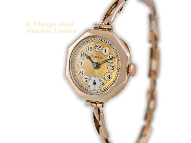 Ladies Rolex 9ct Pink Gold 1920 (5)