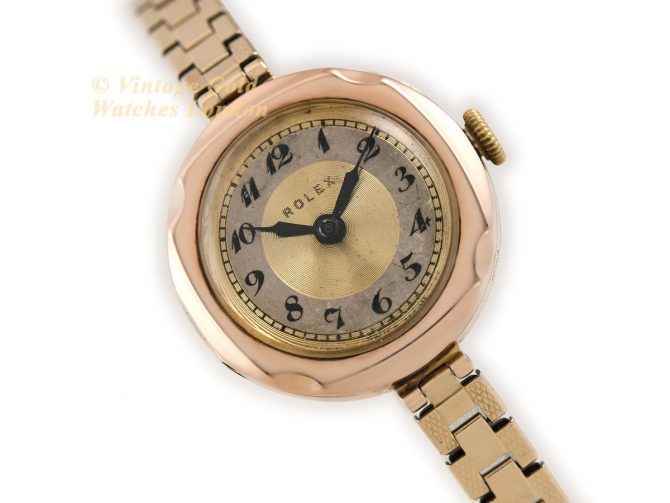 Ladies Rolex 9ct Pink Gold 1923 (1)