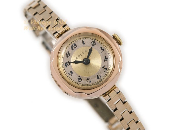 Ladies Rolex 9ct Pink Gold 1923 (2)