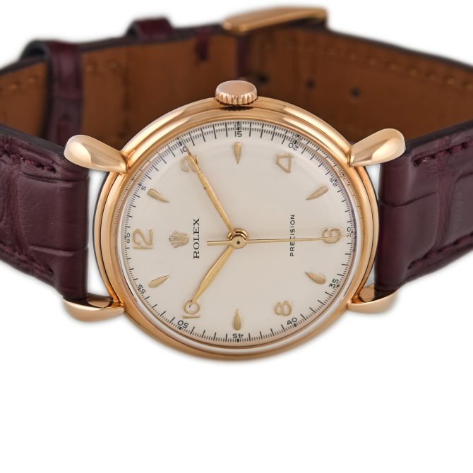 Rolex Precision Model Ref.4516 9ct Pink Gold c1952 (14)