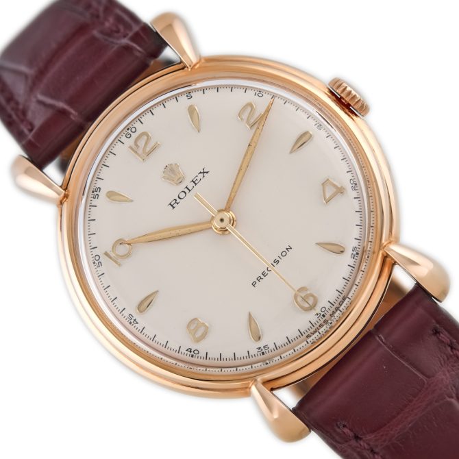 Rolex Precision Model Ref.4516 9ct Pink Gold c1952 (15)