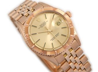 R1570 Rolex DateJust 18ct Pink Gold Thunderbird Bezel c.1961 11 copy 1200×900