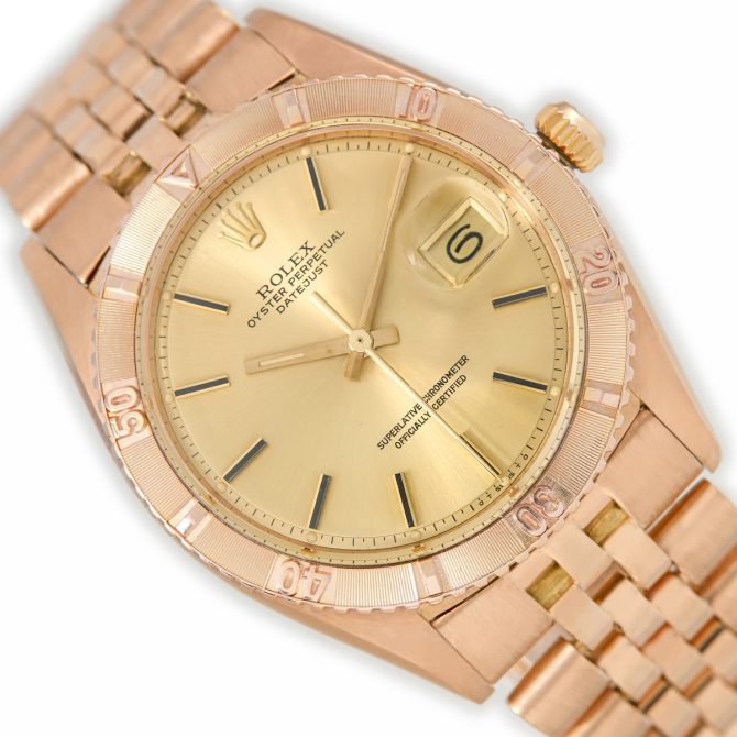 Rolex Datejust Turn-O-Graph Model Ref.1625 18ct Pink Gold c1961 (15)