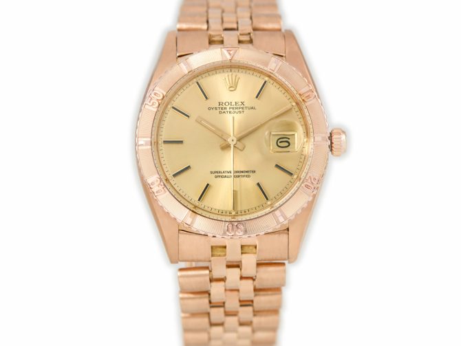 Rolex Datejust Turn-O-Graph Model Ref.1625 18ct Pink Gold c1961 (4)