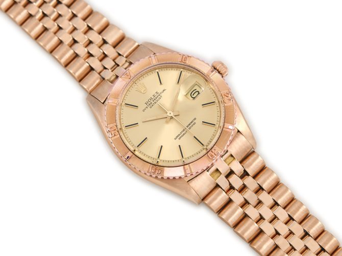 Rolex Datejust Turn-O-Graph Model Ref.1625 18ct Pink Gold c1961 (7)