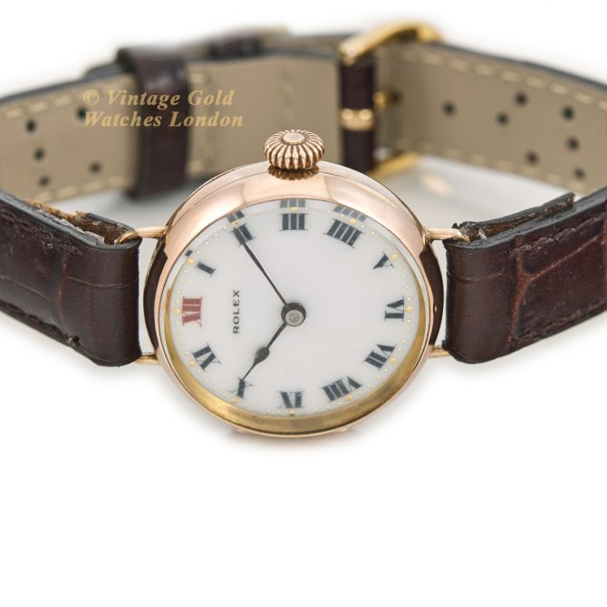 Ladies Rolex Cocktail Watch 9ct Pink Gold 1915 (14)