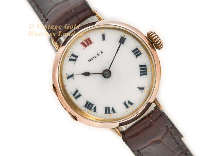 Ladies Rolex Cocktail Watch 9ct Pink Gold 1915 (1)
