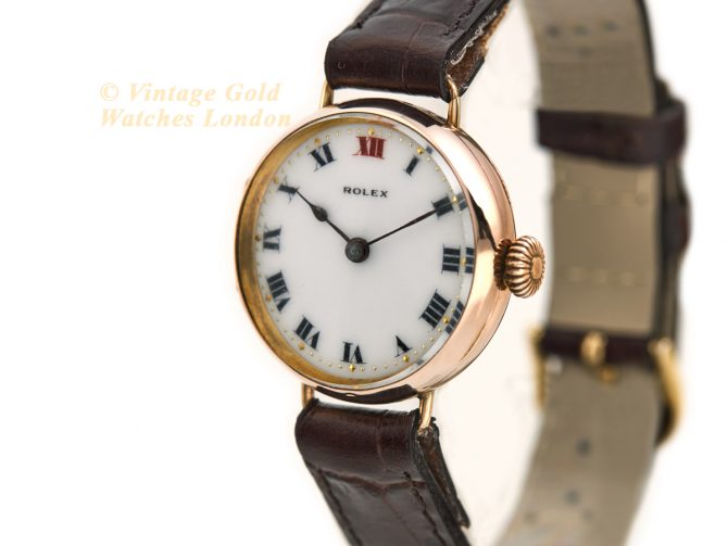 Ladies Rolex Cocktail Watch 9ct Pink Gold 1915 (5)