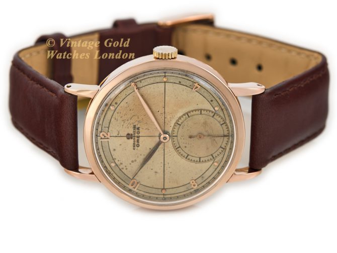 Omega Chronometer Cal.30T2 18ct Pink Gold 1945 (7)