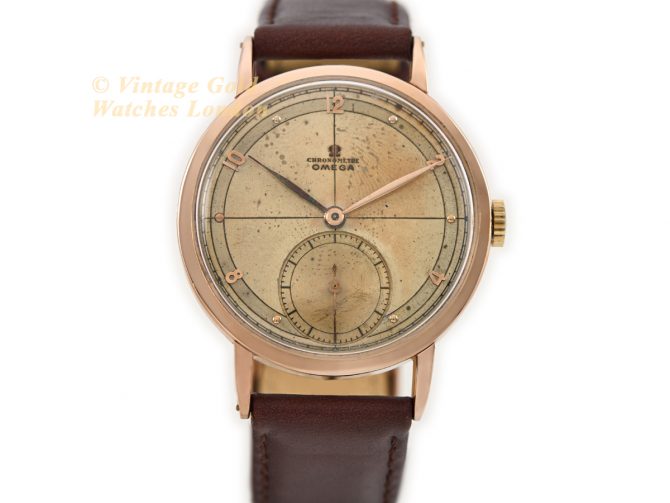 Omega Chronometer Cal.30T2 18ct Pink Gold 1945 (4)