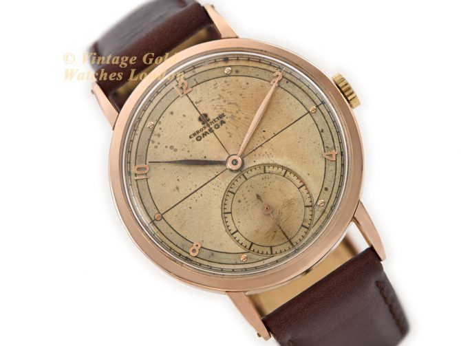Omega Chronometer Cal.30T2 18ct Pink Gold 1945 (1)