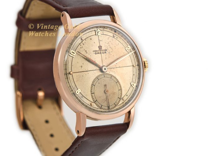 Omega Chronometer Cal.30T2 18ct Pink Gold 1945 (3)
