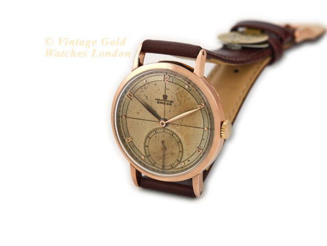 Omega Chronometer Cal.30T2 18ct Pink Gold 1945 (6)