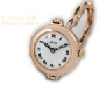 Ladies Rolex Cocktail Watch 9ct Pink Gold 1914 Porcelain Dial mobile navigation (6)