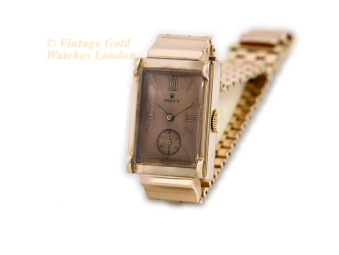Rolex Precision 18ct Pink Gold c1942 (6)