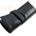 Soft Leather Watch Roll – Black mobile navigation (1)