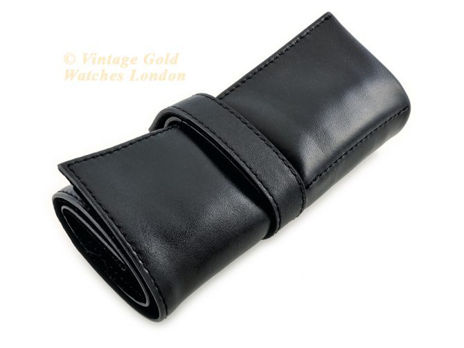 Soft Leather Watch Roll – Black (1)